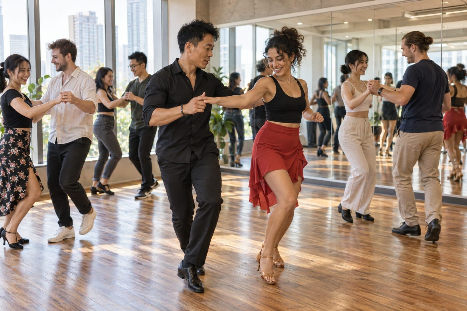 A beginners' salsa lesson