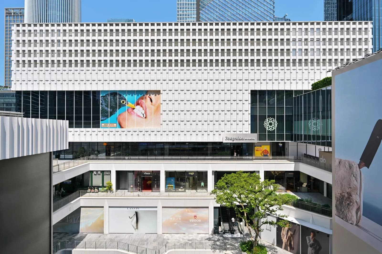 The courtyard below Fotografiska Shenzhen